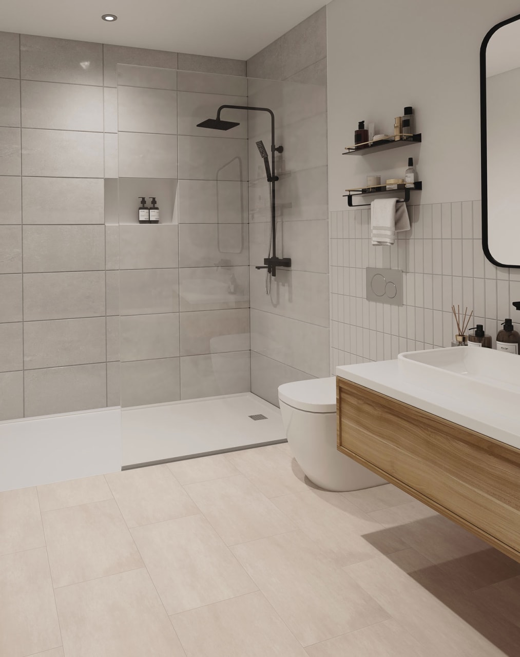 Dappled Concrete SB5S2793 | Click vinyl flooring from Amtico